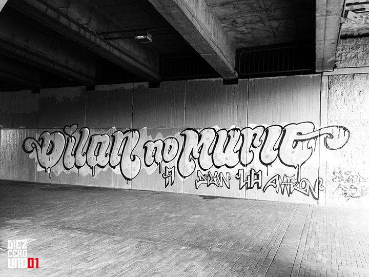 Graffiti Homenaje a Dilan Cruz sobre la Avenida Cll. 13